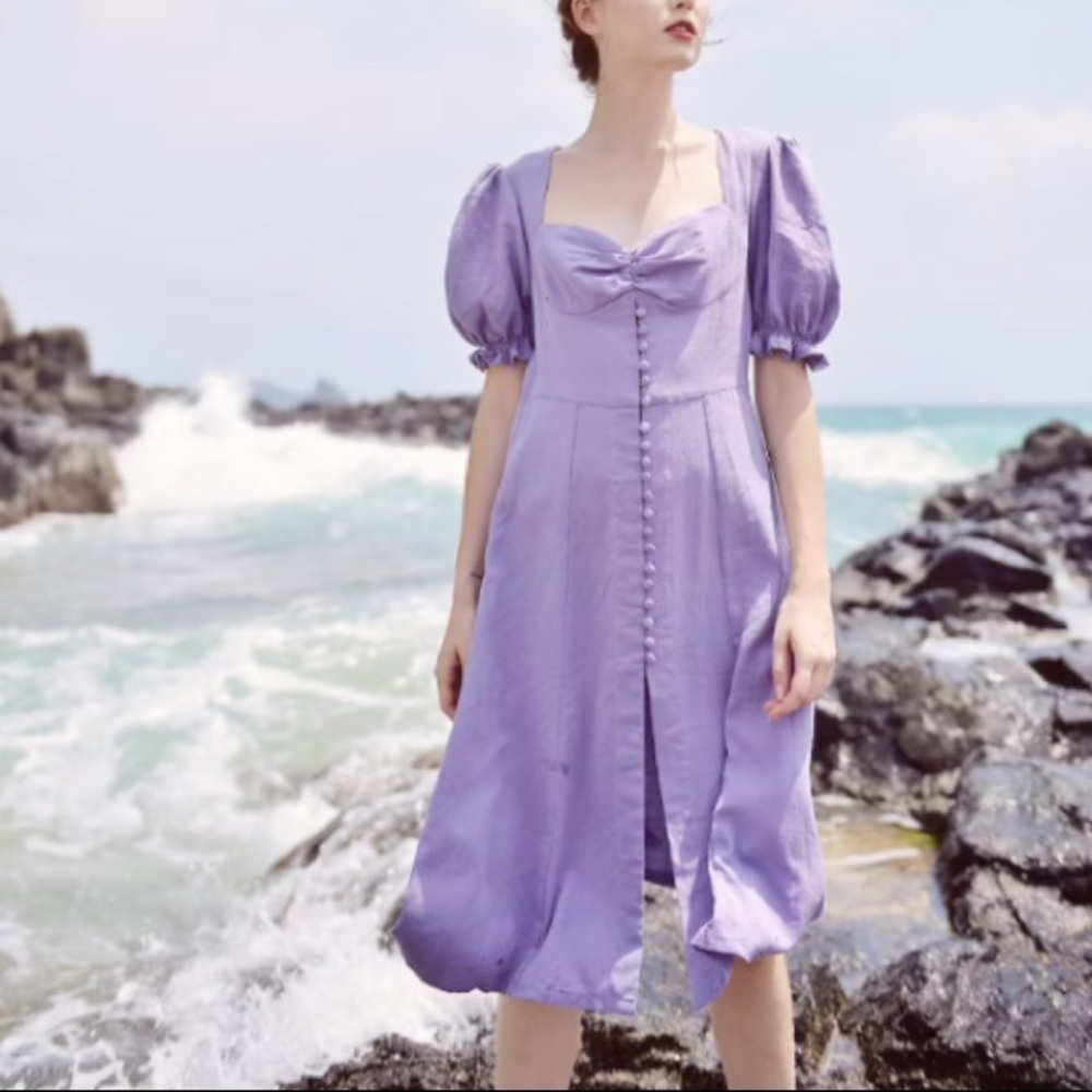 SOLD Handmade Linen Milkmaid Dress